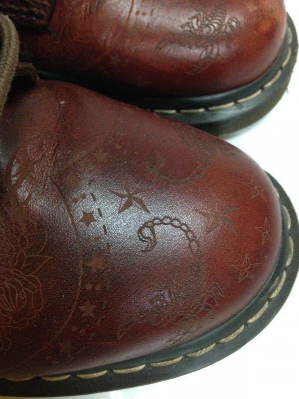 Dr.Martens ドクターマーチン ８ホール チェリーレッド スコーピオン柄 UK８ 27センチ 希少 レアもの_画像7