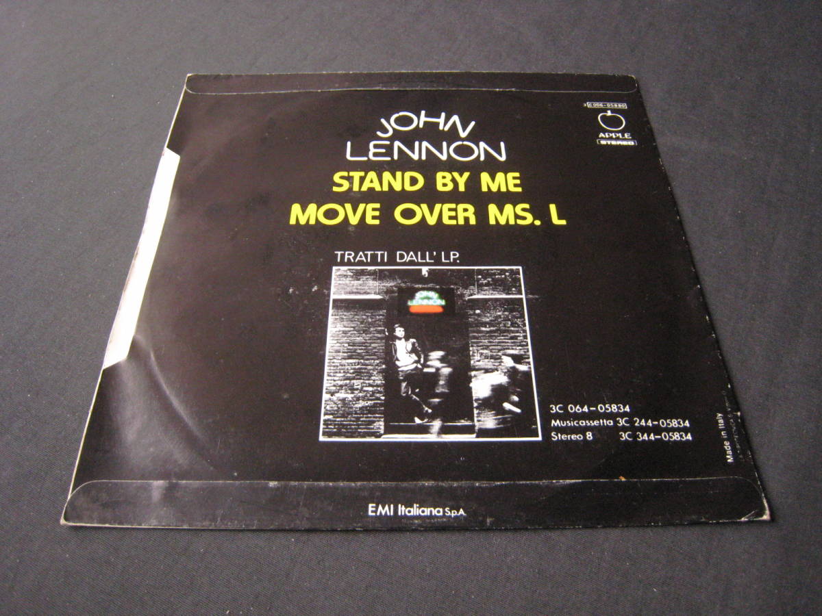 [即決][7インチ][イタリア盤]★John Lennon - Stand By Me/Move Over Ms. L★ジョン・レノン★Rock 'N' Roll★Walls And Bridges★Beatles_画像4