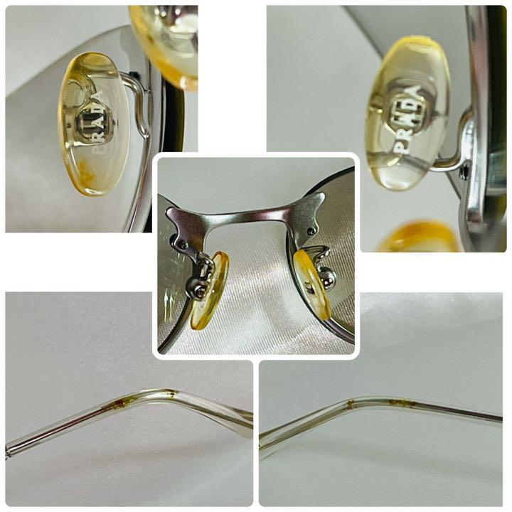 極美品!)PRADA プラダ サイドロゴ アンダーリム サングラス lram-fgr.ma