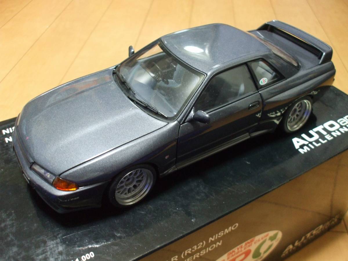 *Aa 1/18 SRC Nissan Skyline GT-R (R32) NISMO OPTION PARTSVERSION низкая подвеска custom ( стальной )