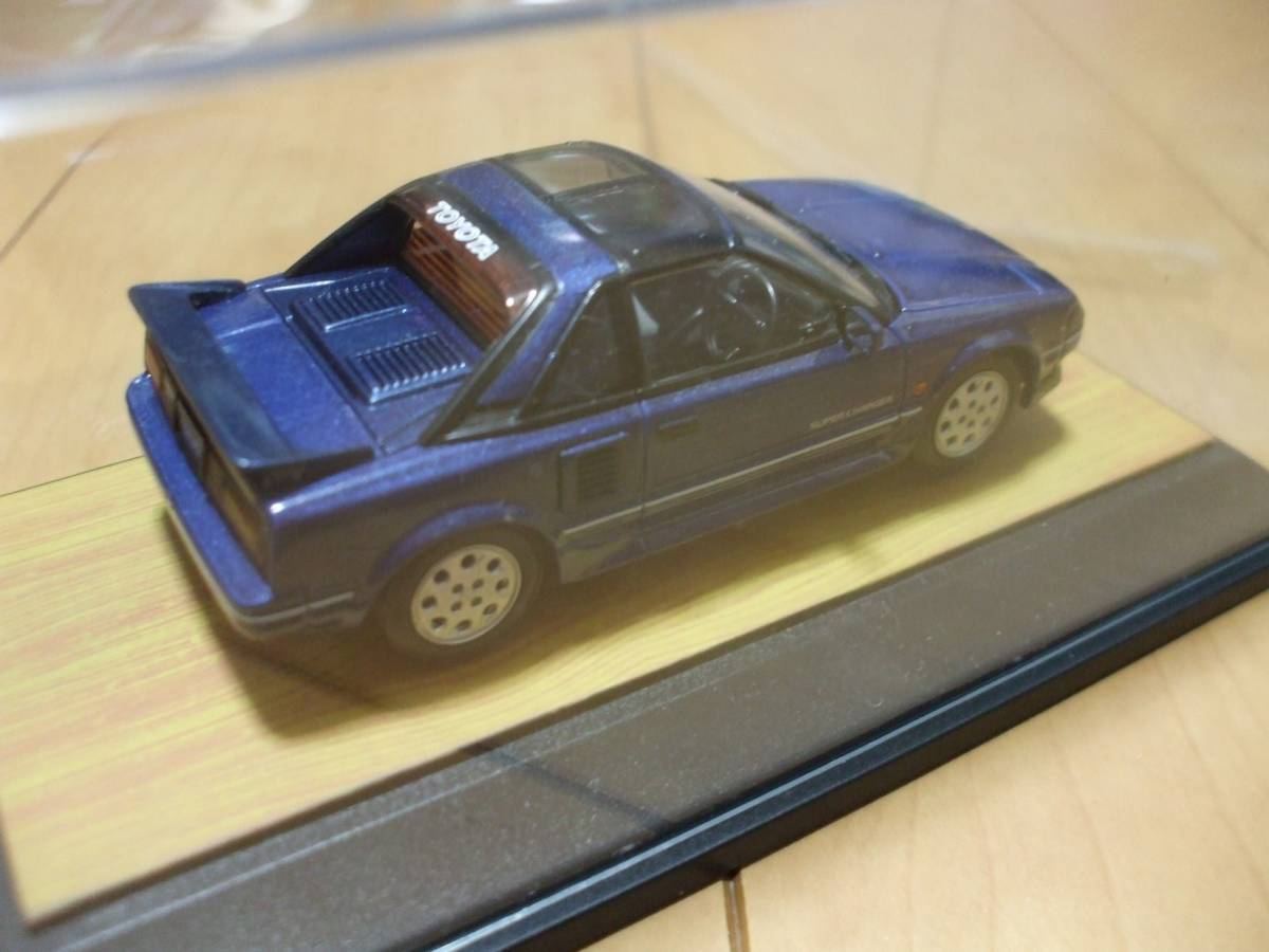 ★tosa 1/43 TOYOTA MR2 AW11 White/Silver & Blue 2台セット【絶版・希少】入手困難な激レア品！！_tosa 1/43 TOYOTA MR2 AW11 (Blue)