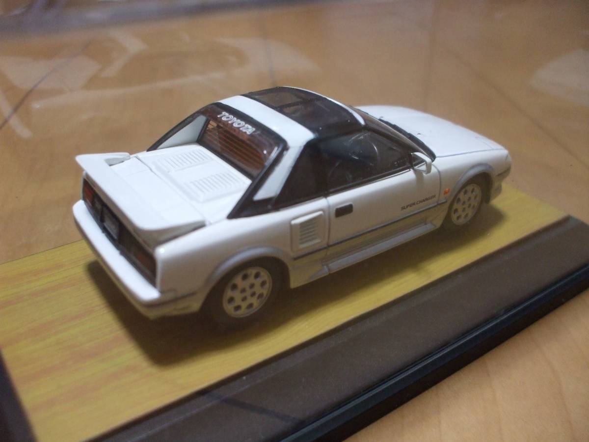 ★tosa 1/43 TOYOTA MR2 AW11 White/Silver & Blue 2台セット【絶版・希少】入手困難な激レア品！！_tosa 1/43 TOYOTA MR2 AW11 (White/Silver)
