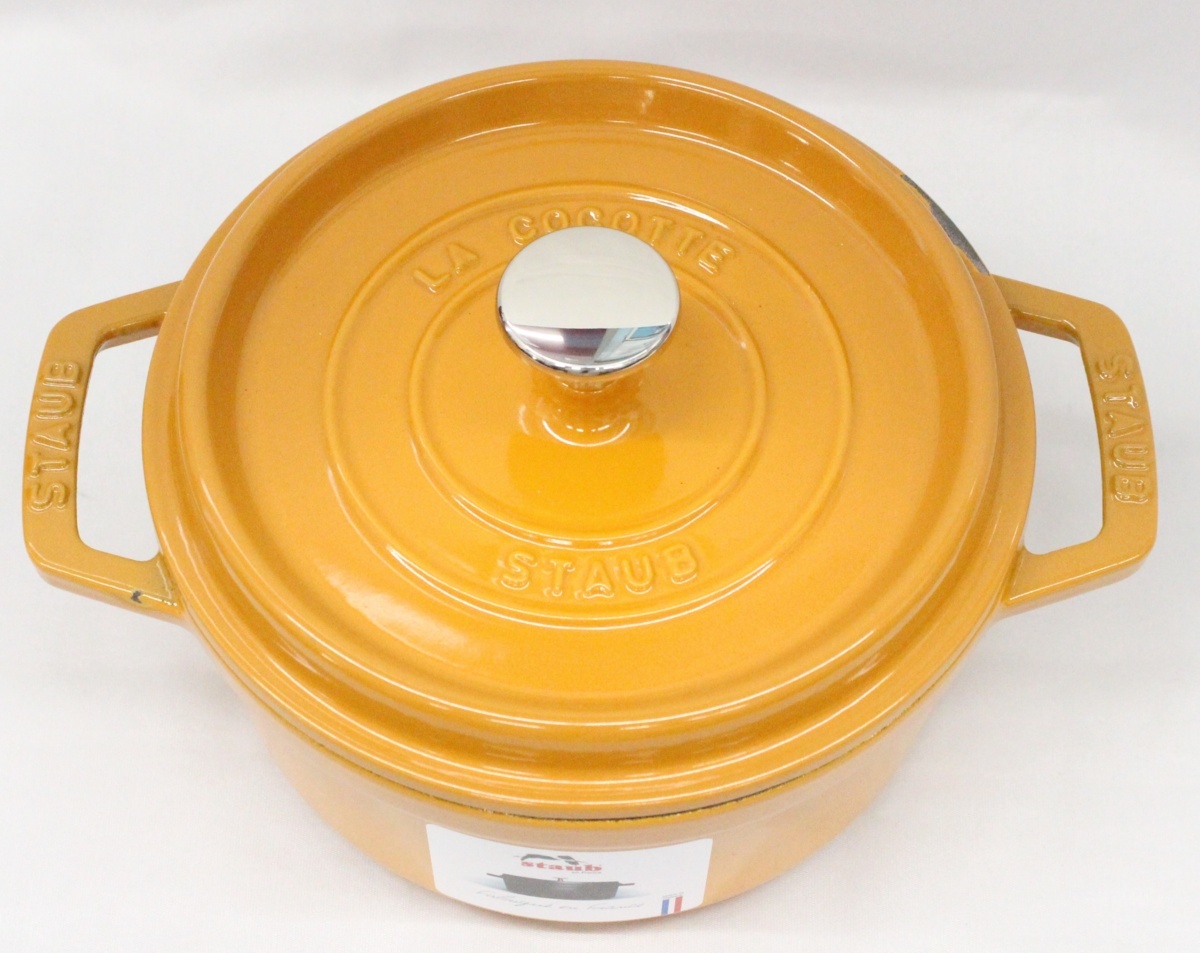 staub ストウブ ピコ ココット ラウンド マスタード 18cm 40511-370