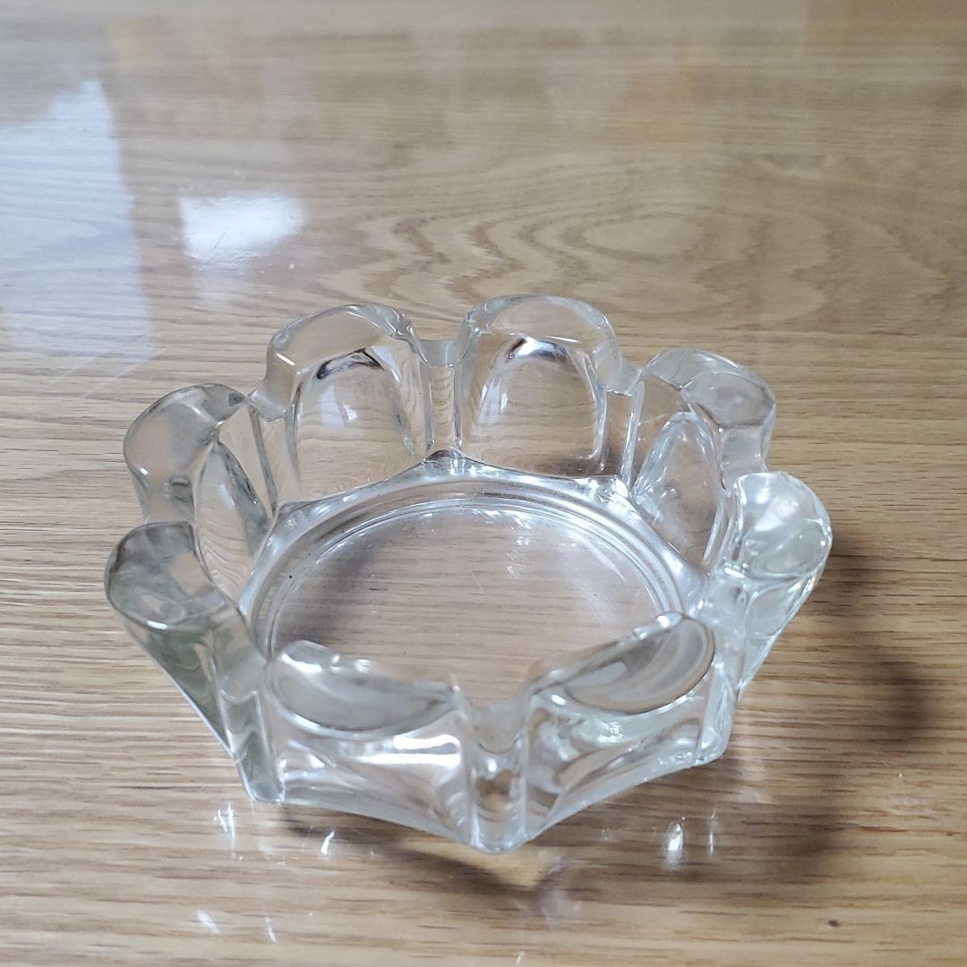 昭和レトロ　クリスタル灰皿　ガラス灰皿　クリスタルガラス　アンティーク　小物入れ