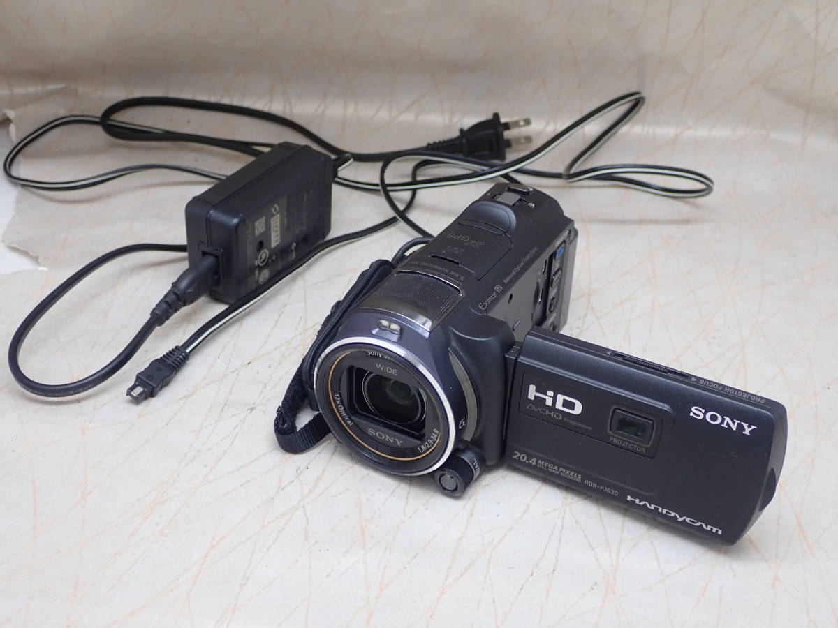 極美品 完動 SONY プロジェクター付き ビデオカメラ HDR-PJ630V