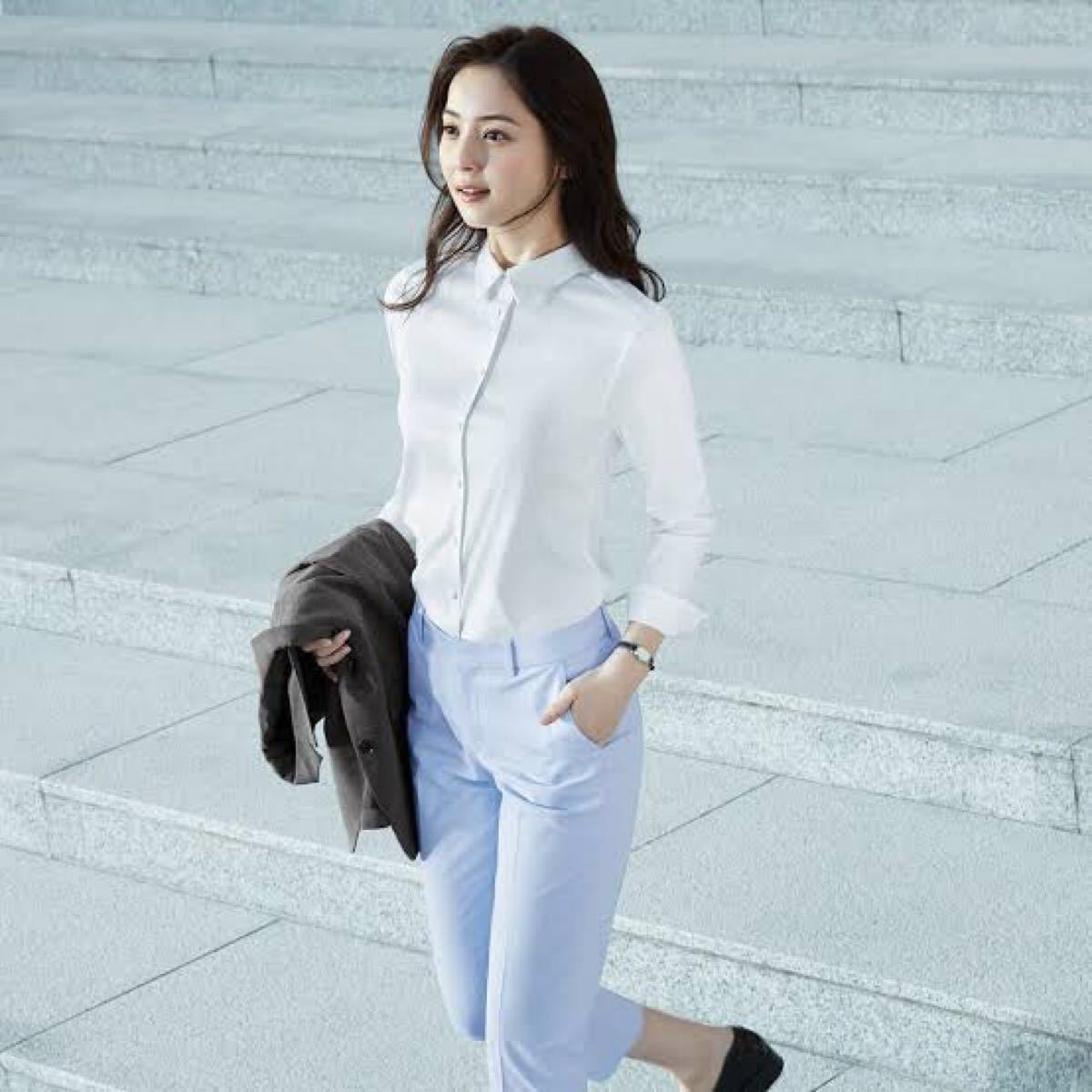 UNIQLO ユニクロ パンツ ズボン 水色 ドライストレッチクロップドパンツ S イージーケア ストレッチ