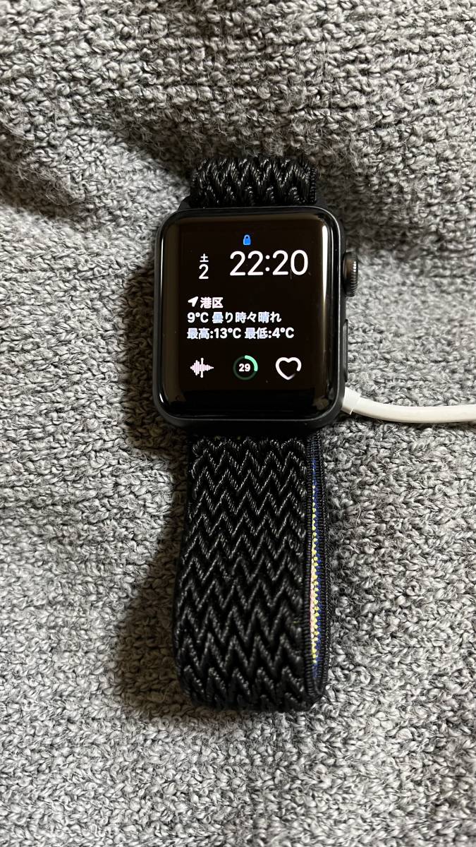 Apple Watch Series 3 GPSモデル 38ｍｍスペースグレイ アルミニウム ...