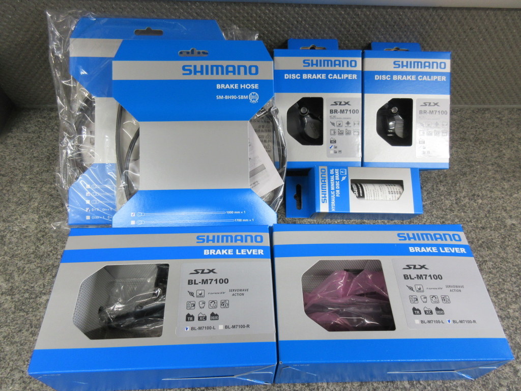 □Shimano SLX 油圧ブレーキセット BR-M7100/BL-M7100/ホース/OIL