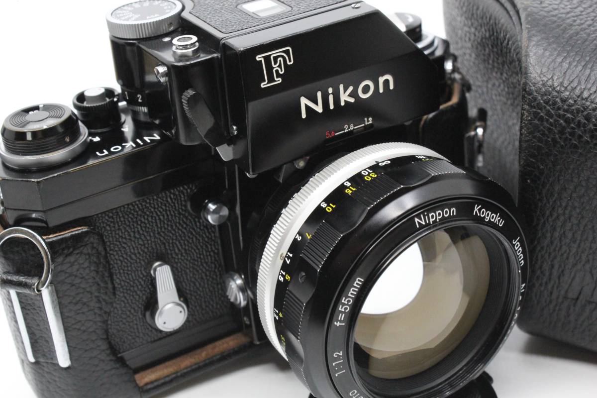 【送料無料１円～／超美品】 ニコン Nikon F フォトミック FTn ブラック 730万番 NIKKOR-S Auto 55mm F1.2 F ケース MT2929_画像1