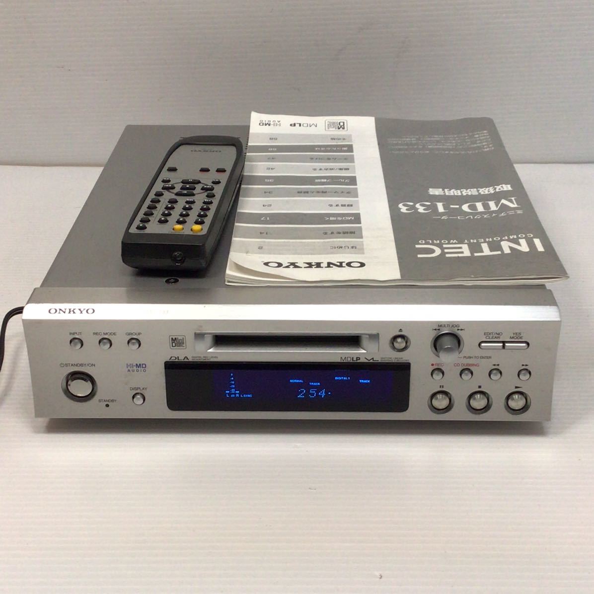 2021公式店舗 ONKYO INTEC275 MDデッキ Hi-MD対応 シルバー MD-133 S