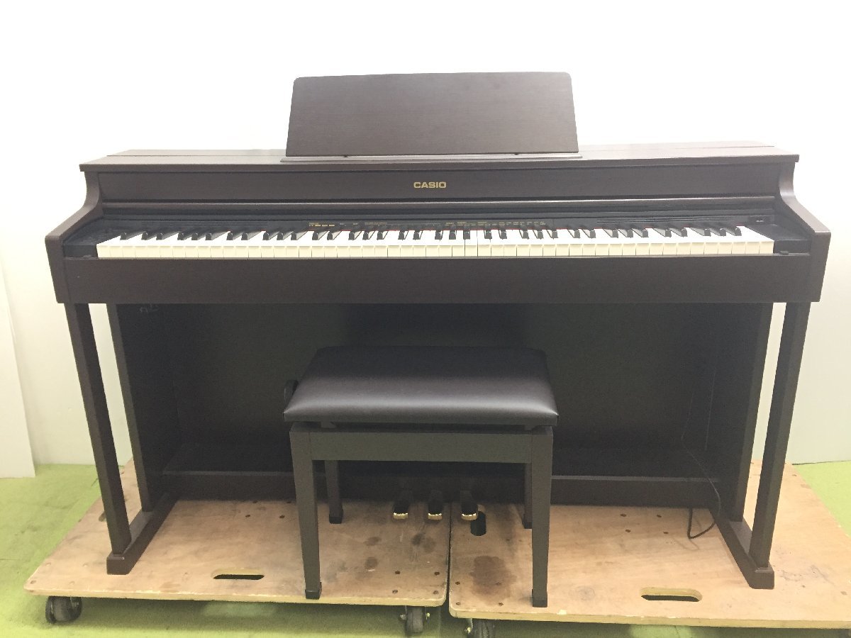引取限定】美品☆カシオ CASIO CELVIANO 電子ピアノ 88鍵盤 同時発音最大256音 グランドピアノ音色 AP-470BN 2018年製  YD04084N