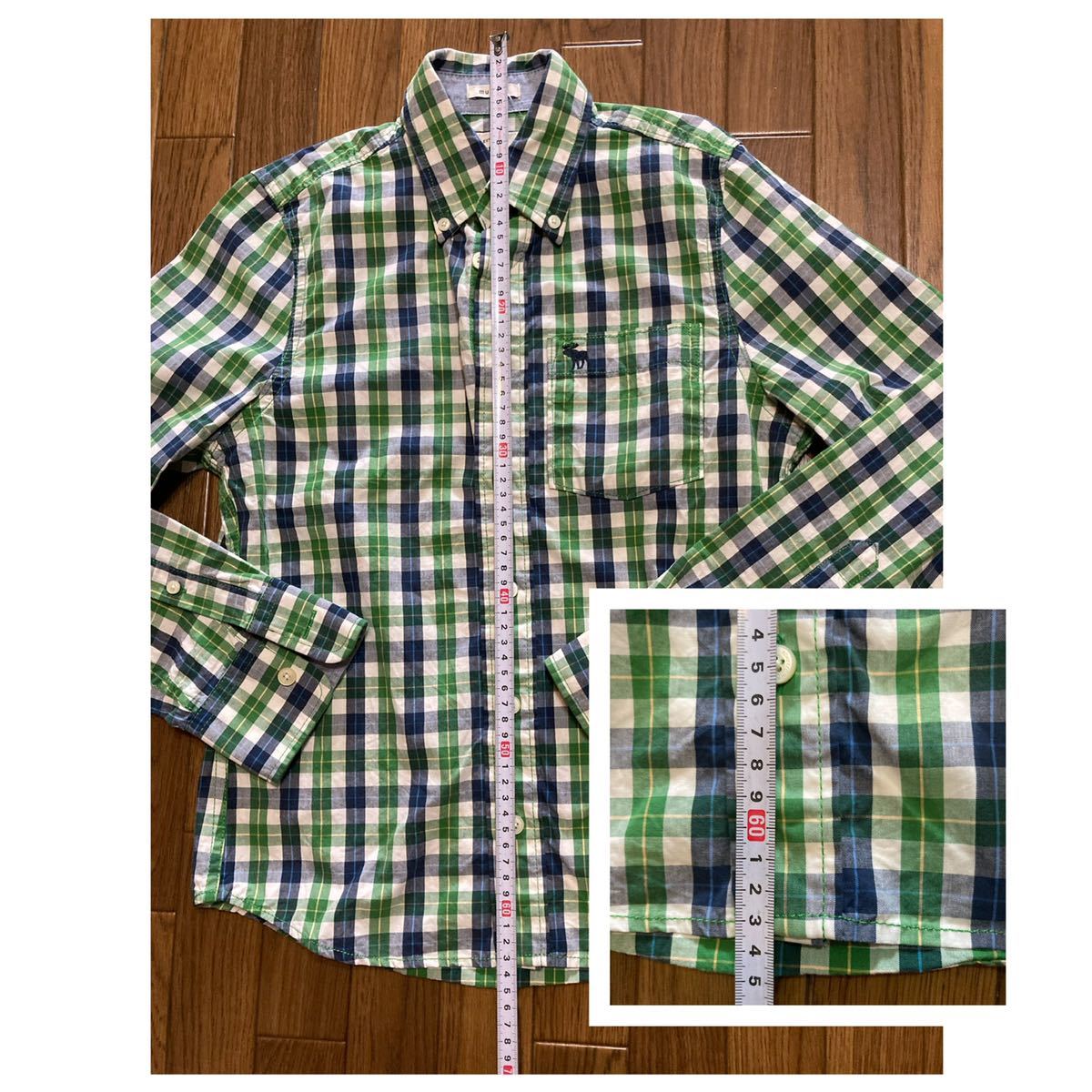  новый товар рубашка с длинным рукавом проверка рубашка Abercrombie & Fitch Kids M Abercrombie & Fitch Abercrombie & Fitch 