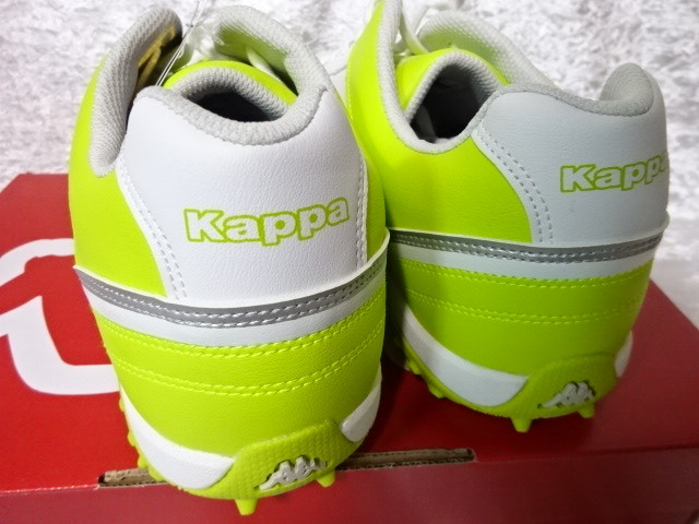 新品 Kappa ビッグロゴ ゴルフシューズ 防水 幅広3E 28.0㎝ KPGL012X ホワイト/ライム_画像3