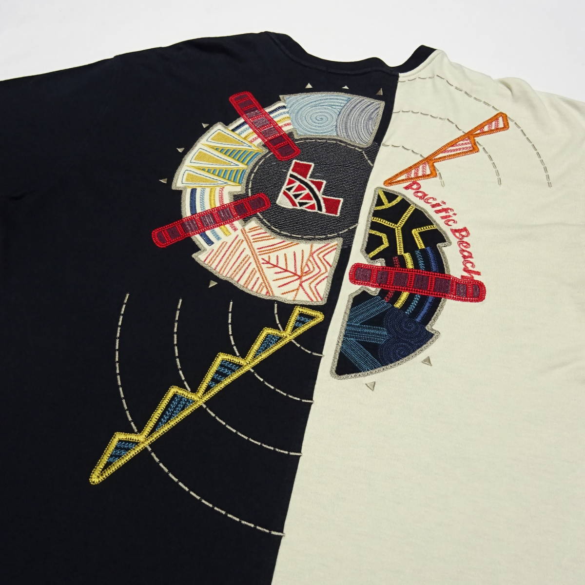 santa fe サンタフェ Tシャツ 半袖 ロゴ 刺繍デザイン ブラック