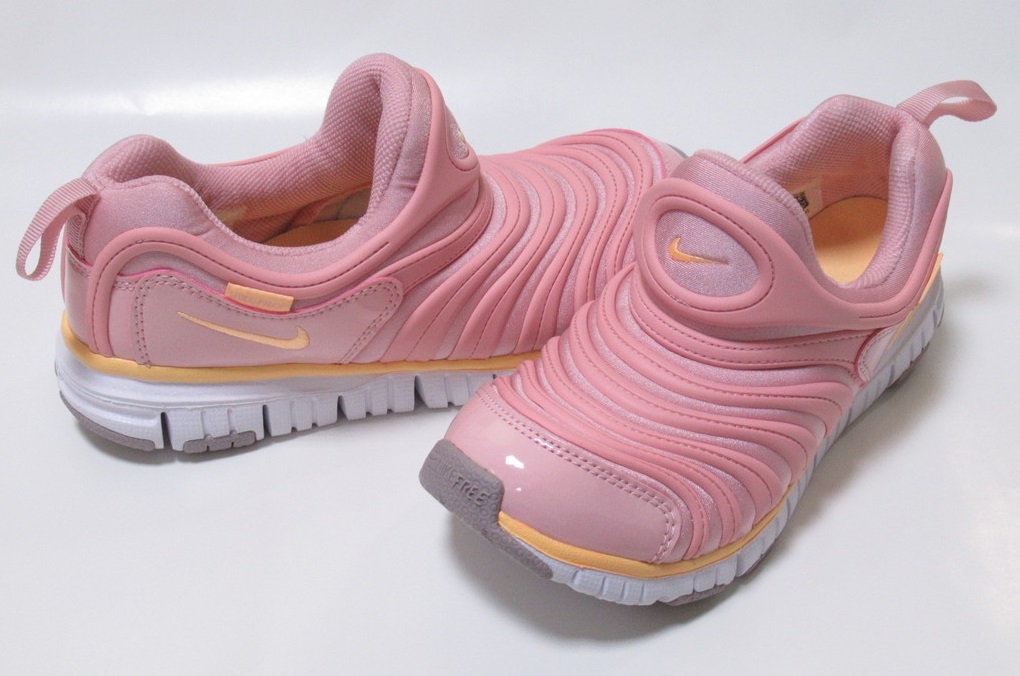NIKE DYNAMO FREE PS розовый серый z22cm Nike Dynamo свободный Kids туфли без застежки спортивная обувь 343738-632