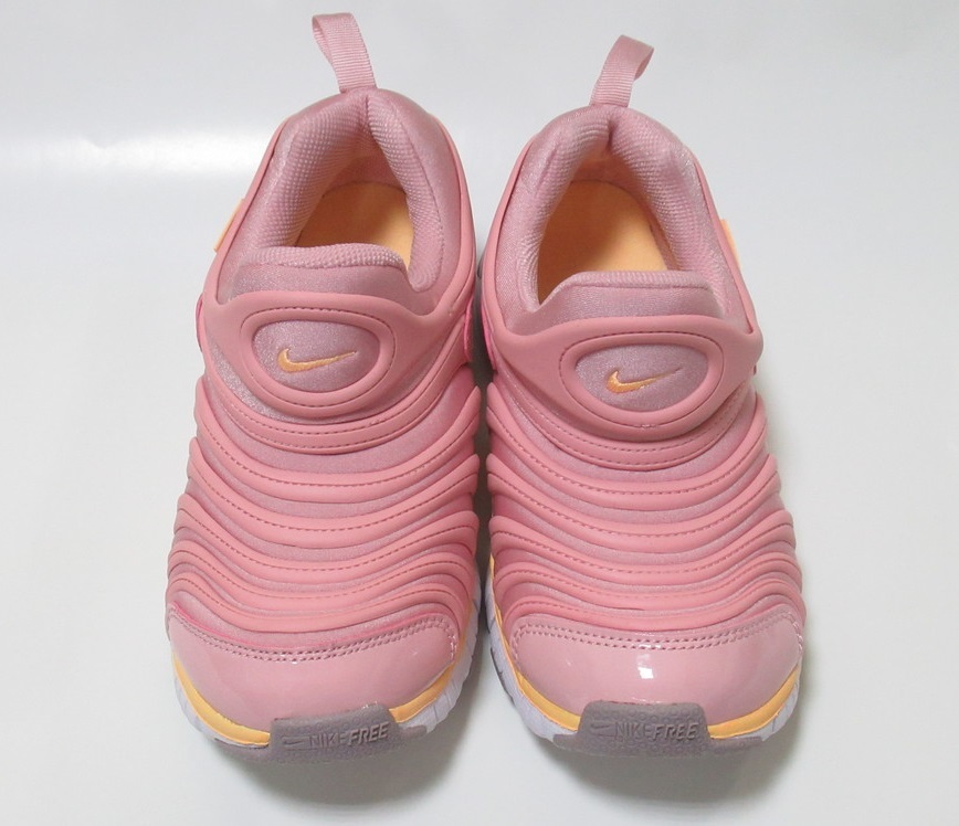 NIKE DYNAMO FREE PS розовый серый z22cm Nike Dynamo свободный Kids туфли без застежки спортивная обувь 343738-632