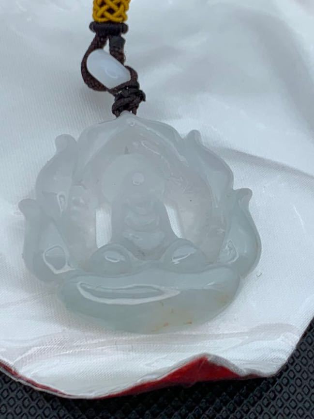 人気の 本翡翠ペンダント 悟道 ミャンマー産 ヒスイ