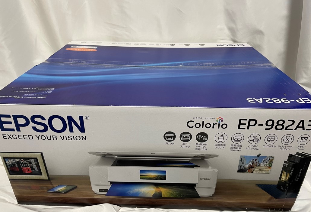 一部予約 EPSON EP-982A3 ホワイト Colorio カラリオ A3カラーインクジェット複合機 スキャン コピー 有線 無線LAN対応 