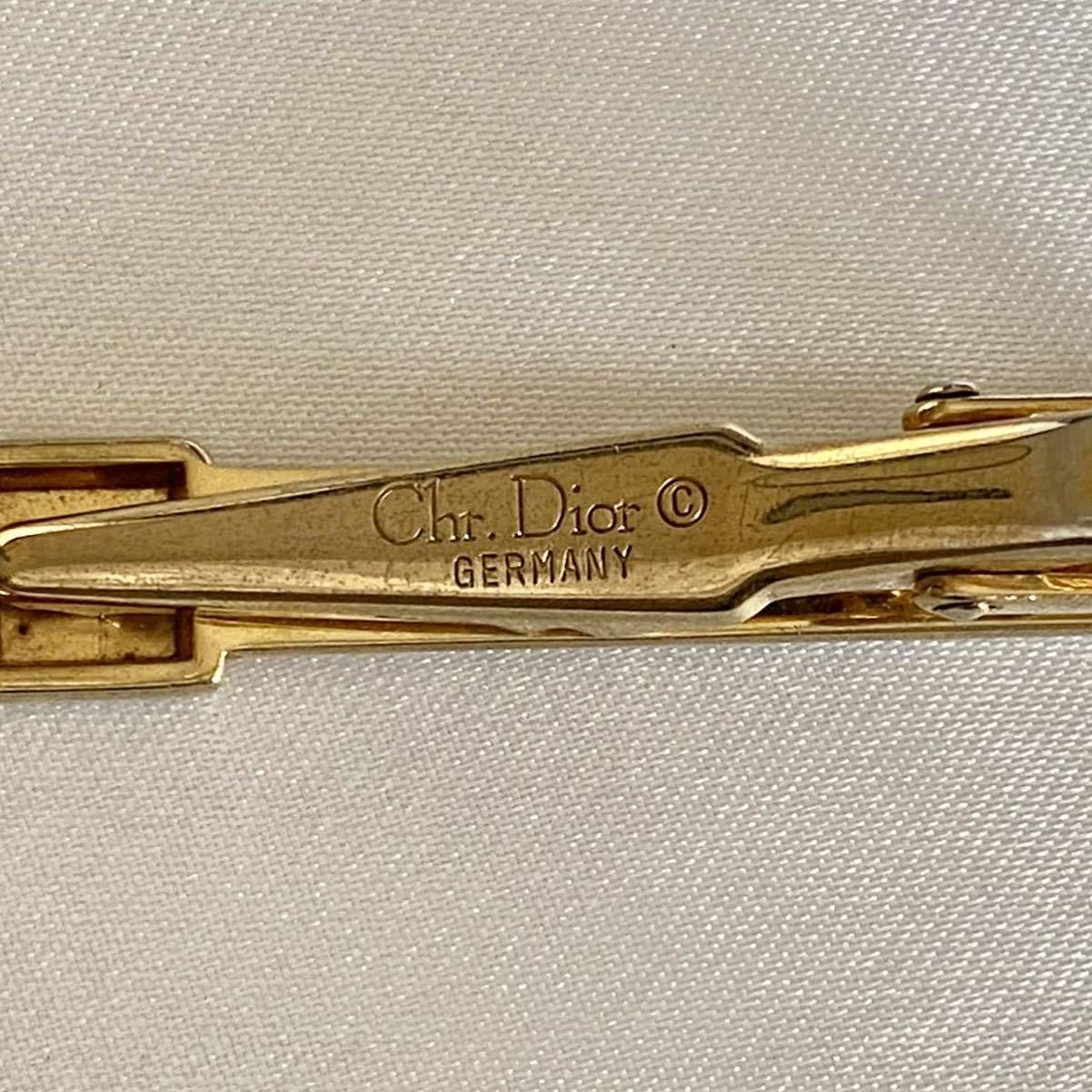 Christian Dior GERMANY ディオール ネクタイピン タイピン シルバー×ゴールド ヴィンテージ ブランド アクセサリー  Chr.Dior ドイツ 中古