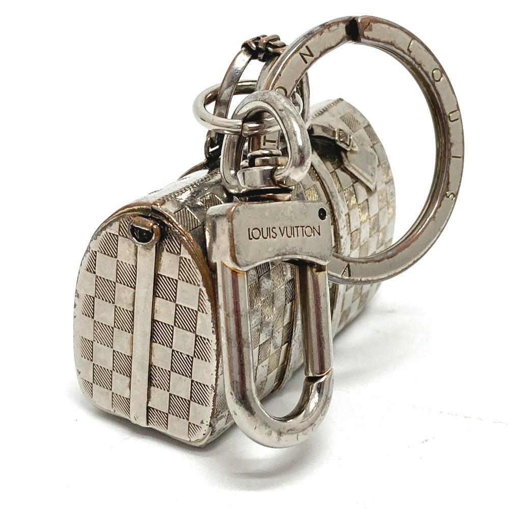 LOUIS VUITTON ルイヴィトン M00023 ダミエ ザ キーポル チャーム キーホルダー チャーム メタル シルバー ユニセックス【中古】_画像3