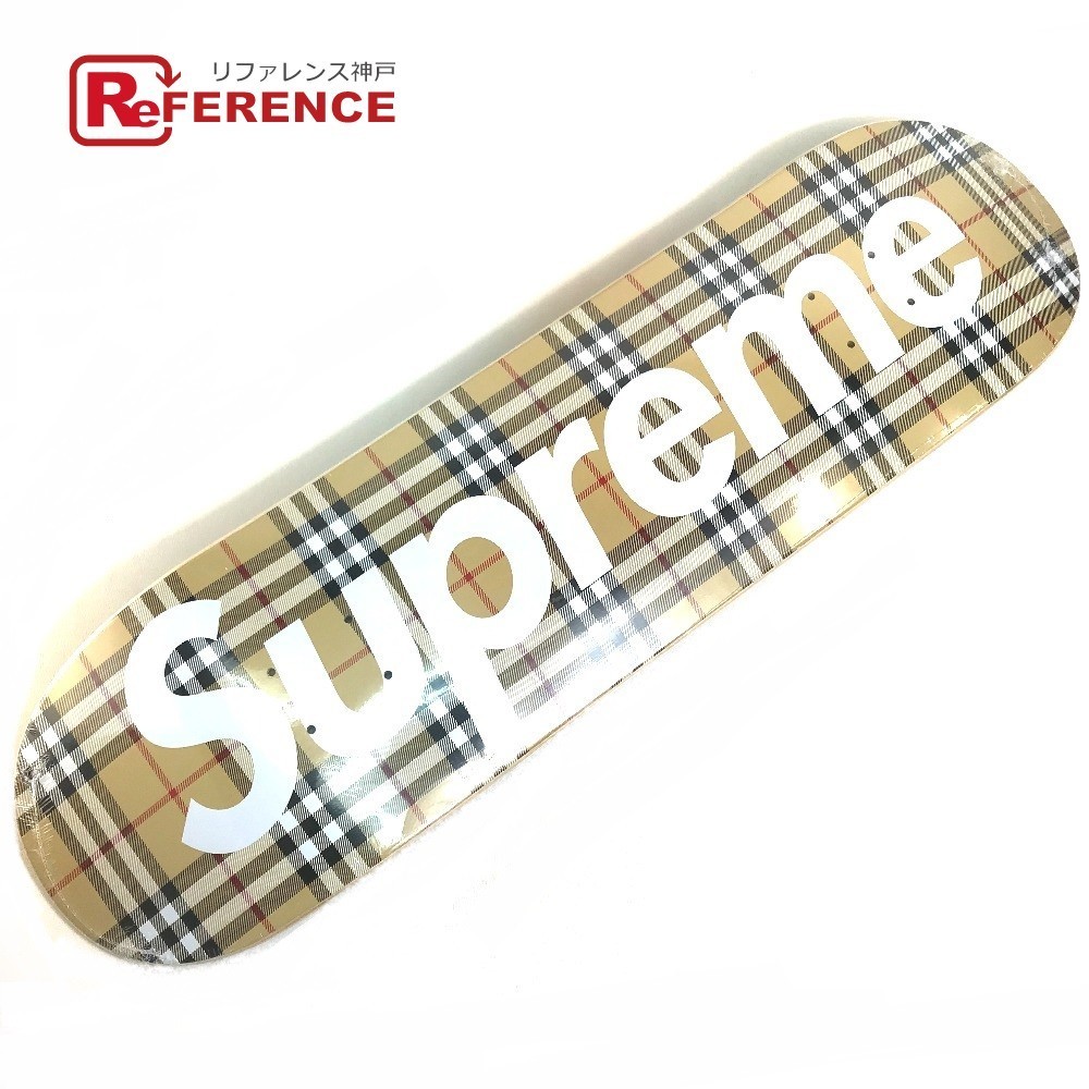 未使用 Supreme シュプリーム BURBERRY(バーバリー) コラボ Beige デッキ スケートボード ウッド ベージュ ユニセックス【中古】_画像1