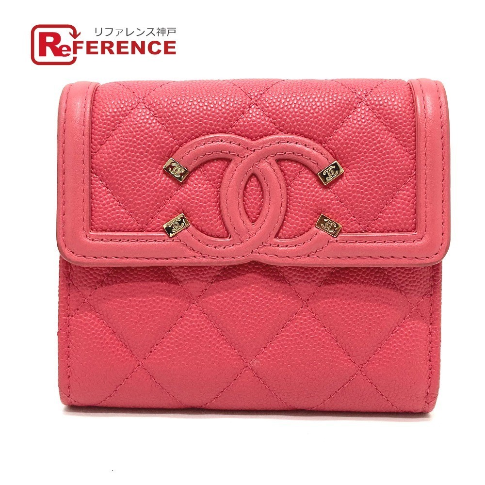 美品 CHANEL シャネル AP0375 CC フィリグリー マトラッセ 中長財布 3