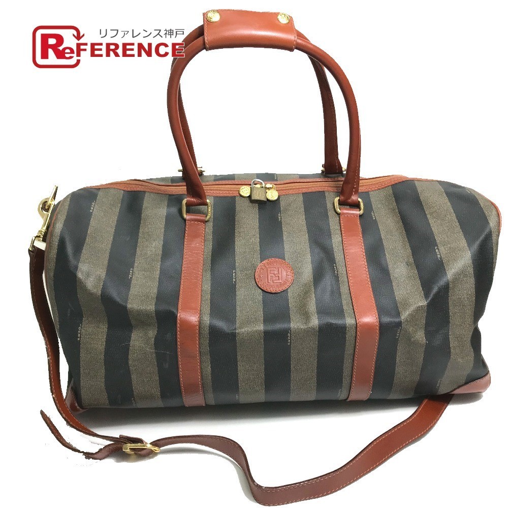 FENDI フェンディ ペカン 2WAY ショルダーバッグ ボストンバッグ PVC