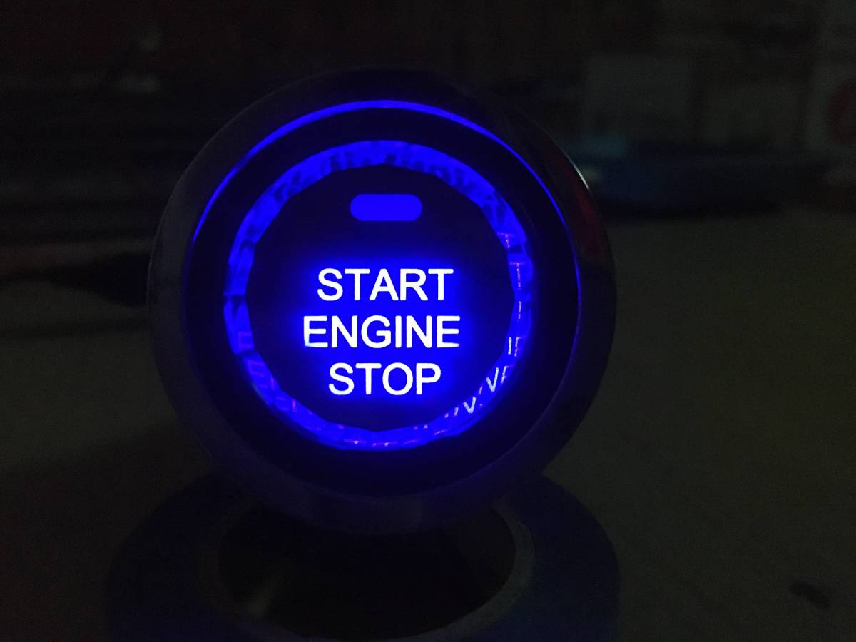 【送料無料】トヨタプッシュスタートスイッチ11ピン打替済みレインボークリスタルボタン