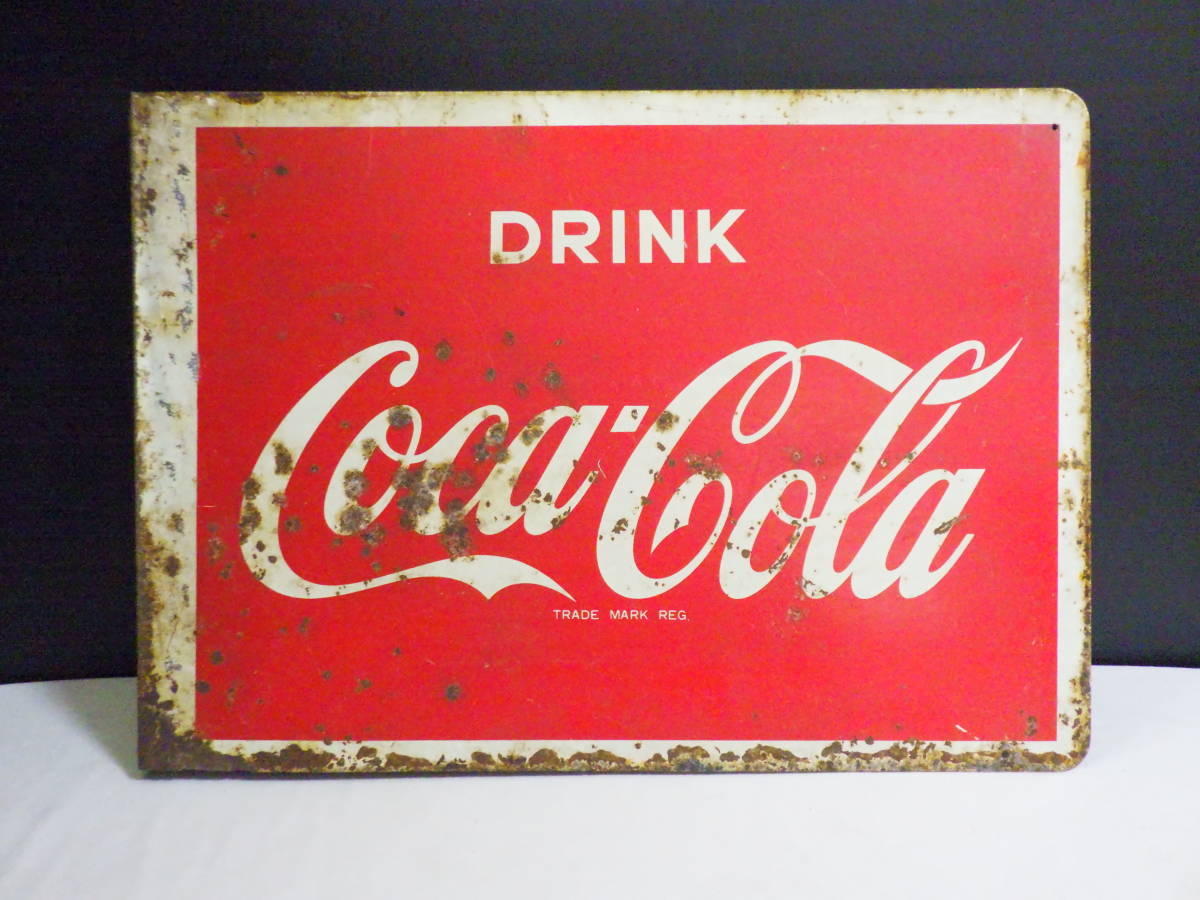 コカ・コーラ 昭和レトロ 看板 コカ・コーラ社/炭酸飲料/金属看板/金属プレート/ホーロー看板/葫蘆看板『K032』 