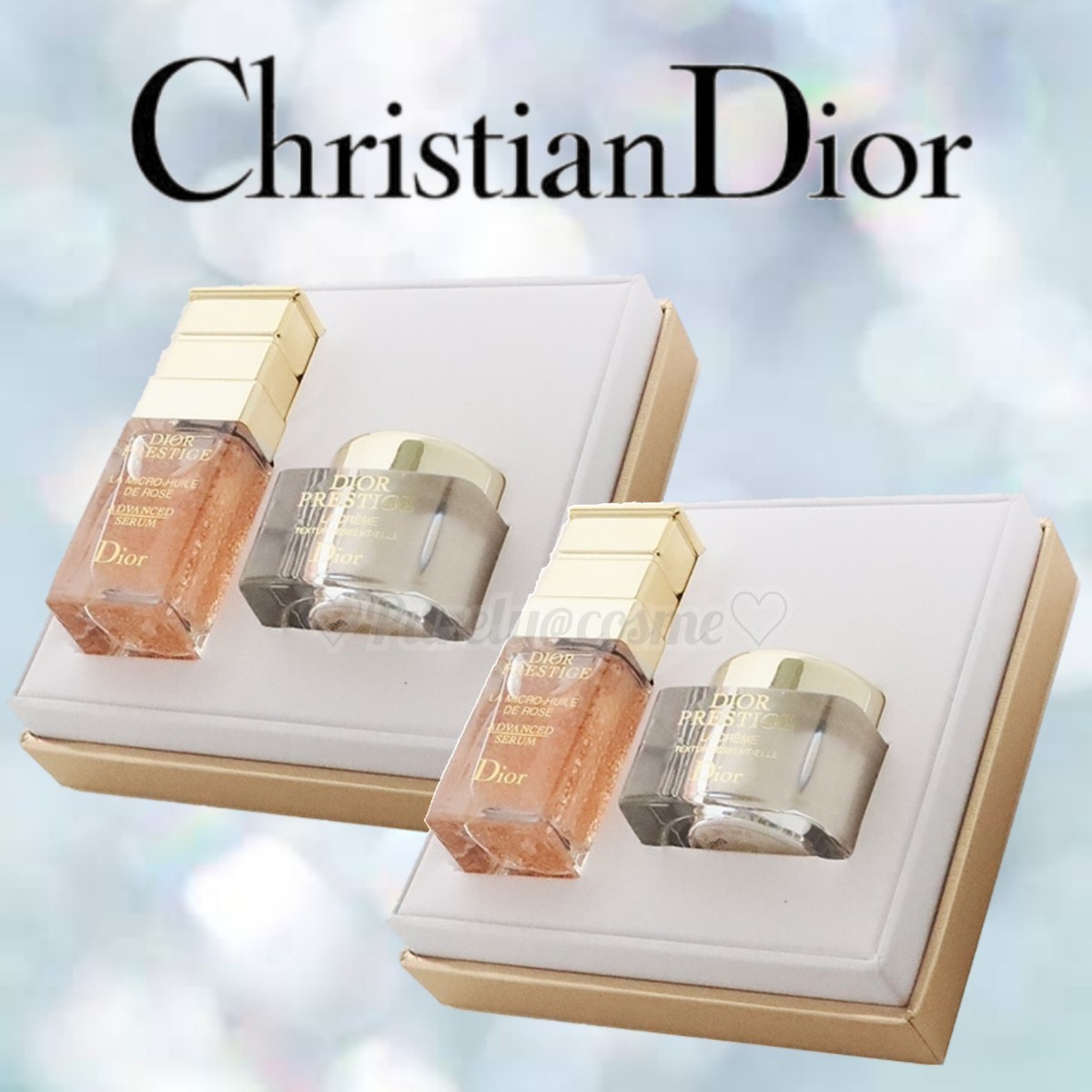 【Dior】 ディオール プレステージ マイクロ ユイル ド ローズ + ラ クレーム ラグジュアリー ギフト 2セット