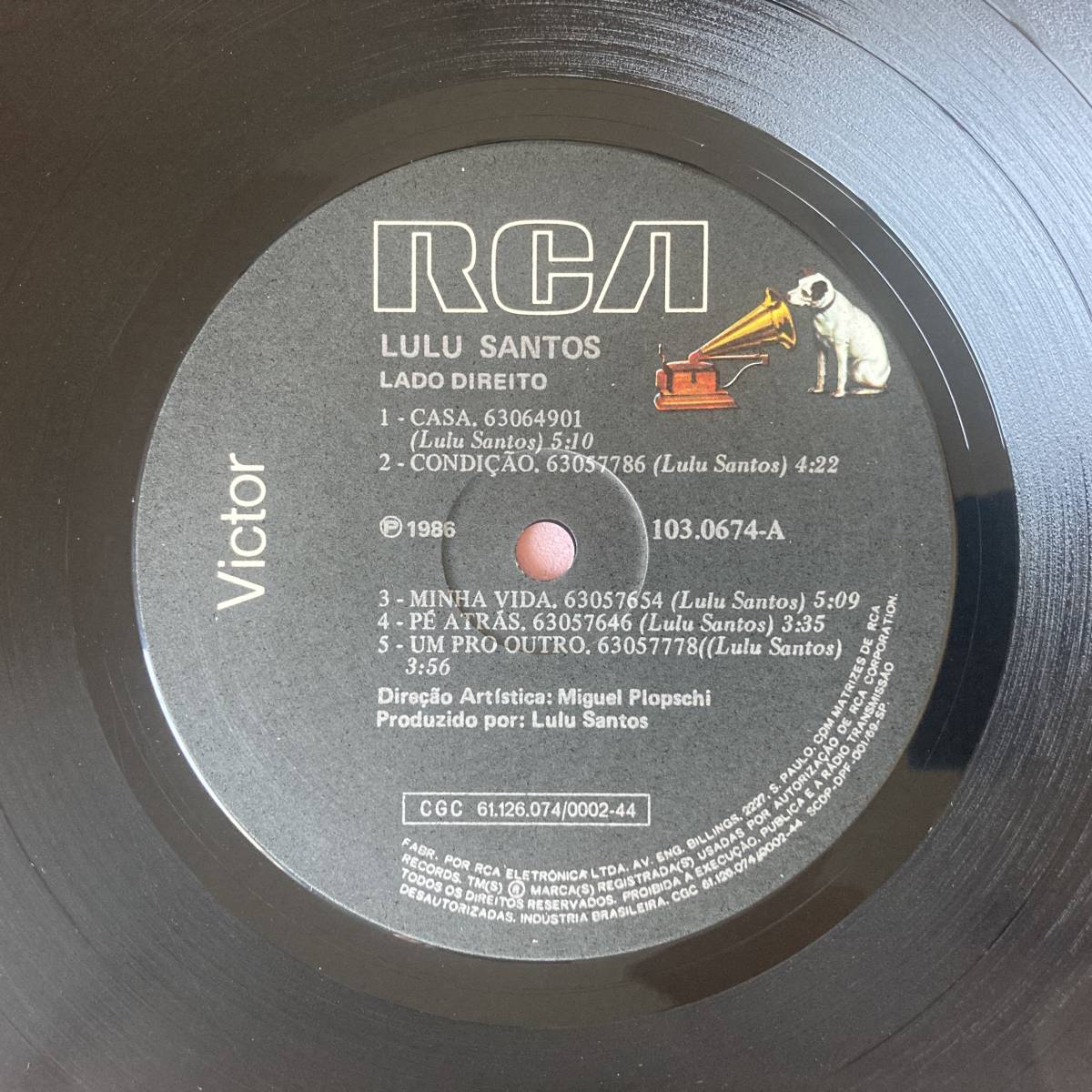 LULU SANTOS Lulu (1986) BRAZILIAN ORIG LP RCA 103.0674_画像6
