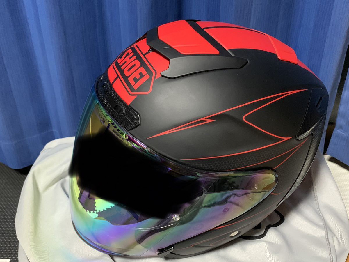 SHOEI ショウエイ J-FORCE4 Jフォース4 MODERNO モデルノ マット ジェットヘルメット Mサイズ ミラーシールド付き 