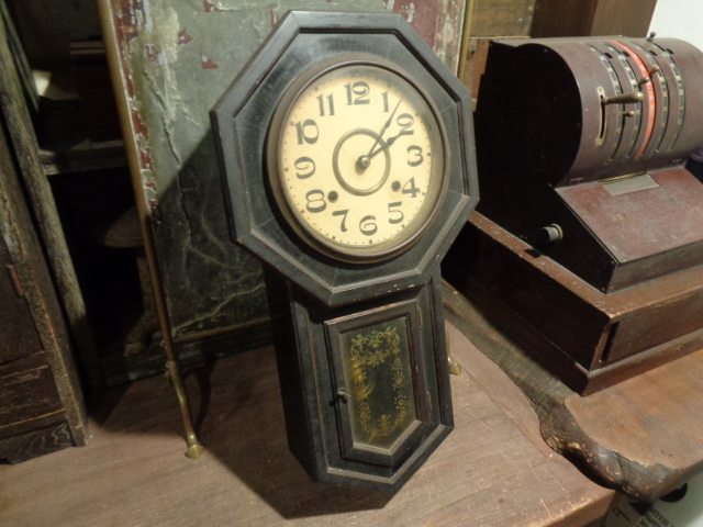 Yahoo!オークション - 【古い八角の柱時計】ジャンク古時計掛時計