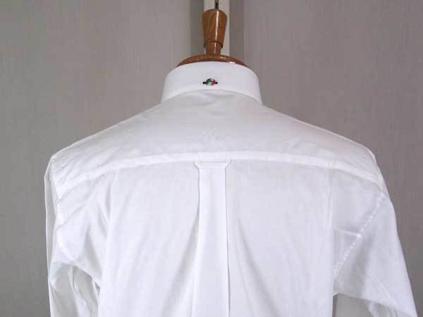 春激安 ガルバス 綿ビッグGBS刺繍ロゴプリント柄BDシャツ・白 LL_日本製