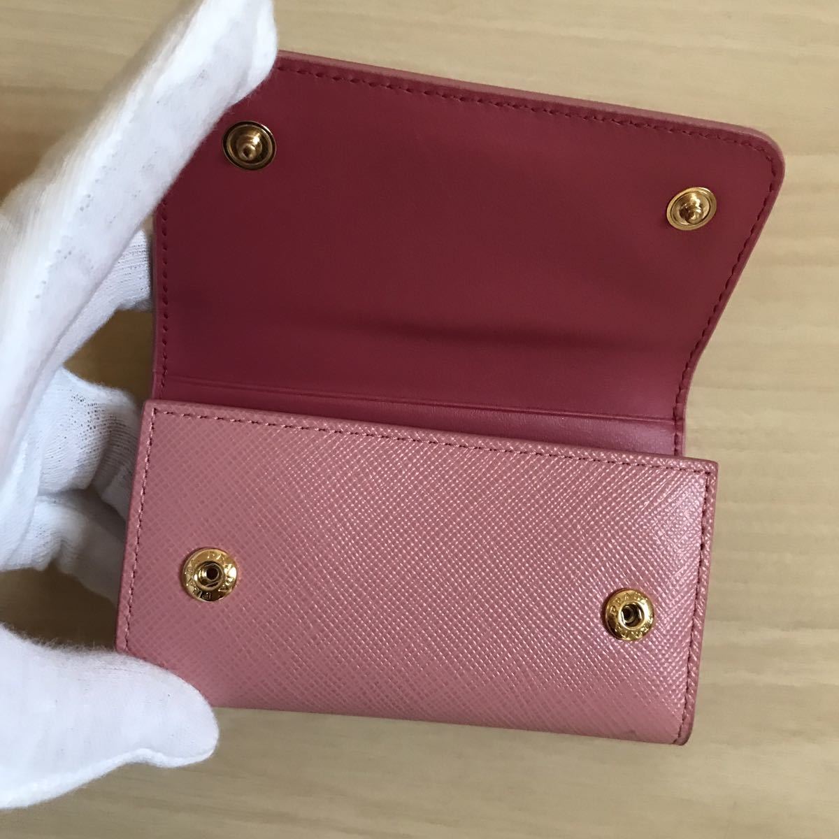 新型金具 極美品 PRADA プラダ リボン キーリング付 キーケース | cprc