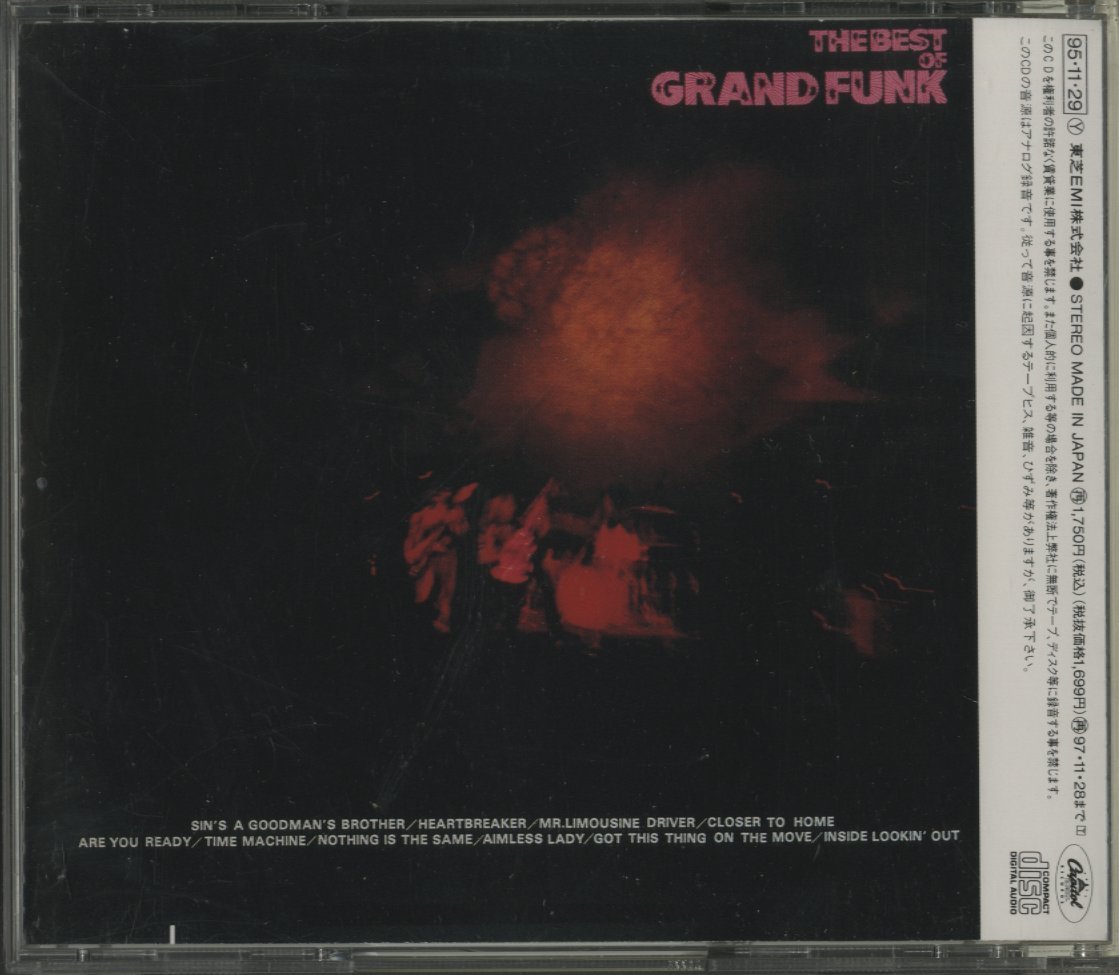 CD/ グランド・ファンク / GRAND FUNK RAILROAD THE BEST OF GRAND FUNK グランド・ファンク・レイルロード / 国内盤 ライナー TOCP-3178_画像2
