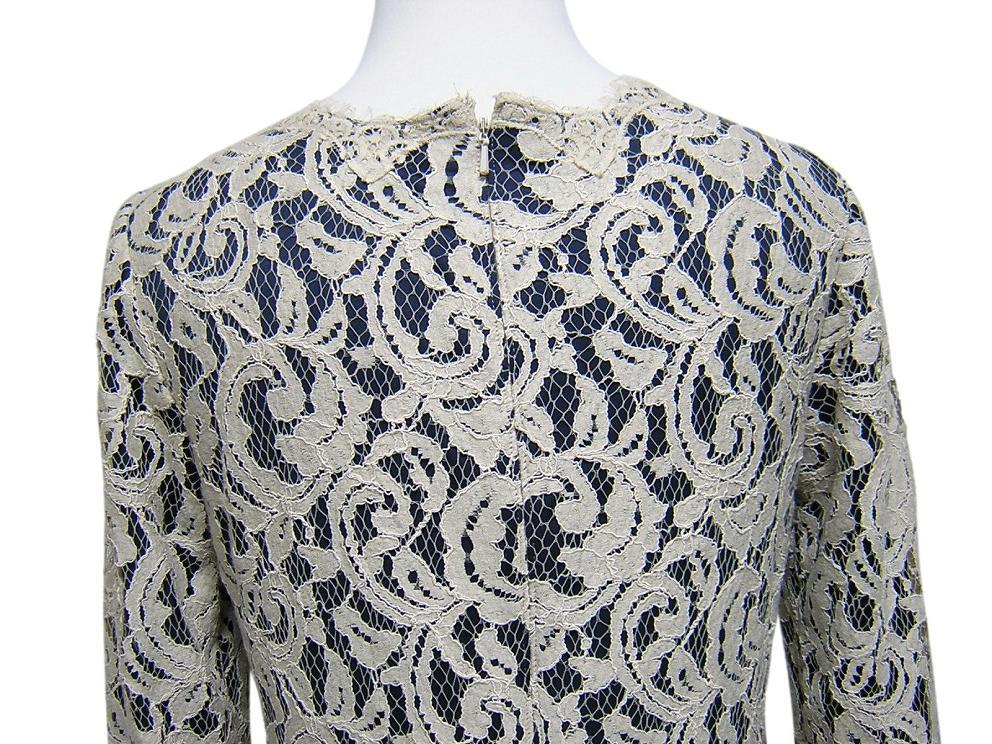 TADASHI SHOJI タダシ・ショージ バイカラー 総レースロングドレス