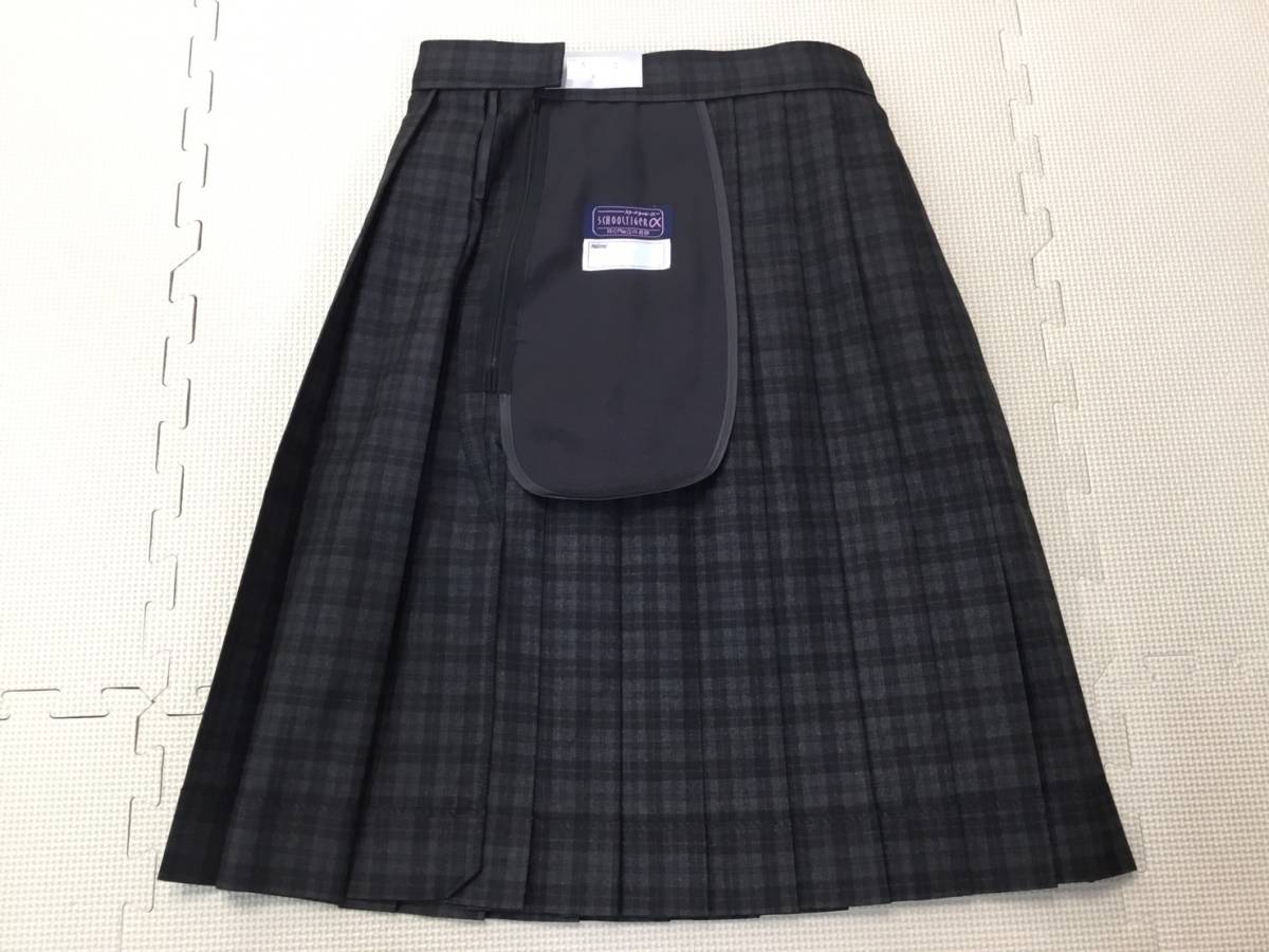 IW-69B 新品【旧 和歌山市立 和歌山商業高校】旧女子制服 冬スカート サイズ 69-53 ヒダ 20/グレー系チェック/指定/スクールタイガー/希少_画像2