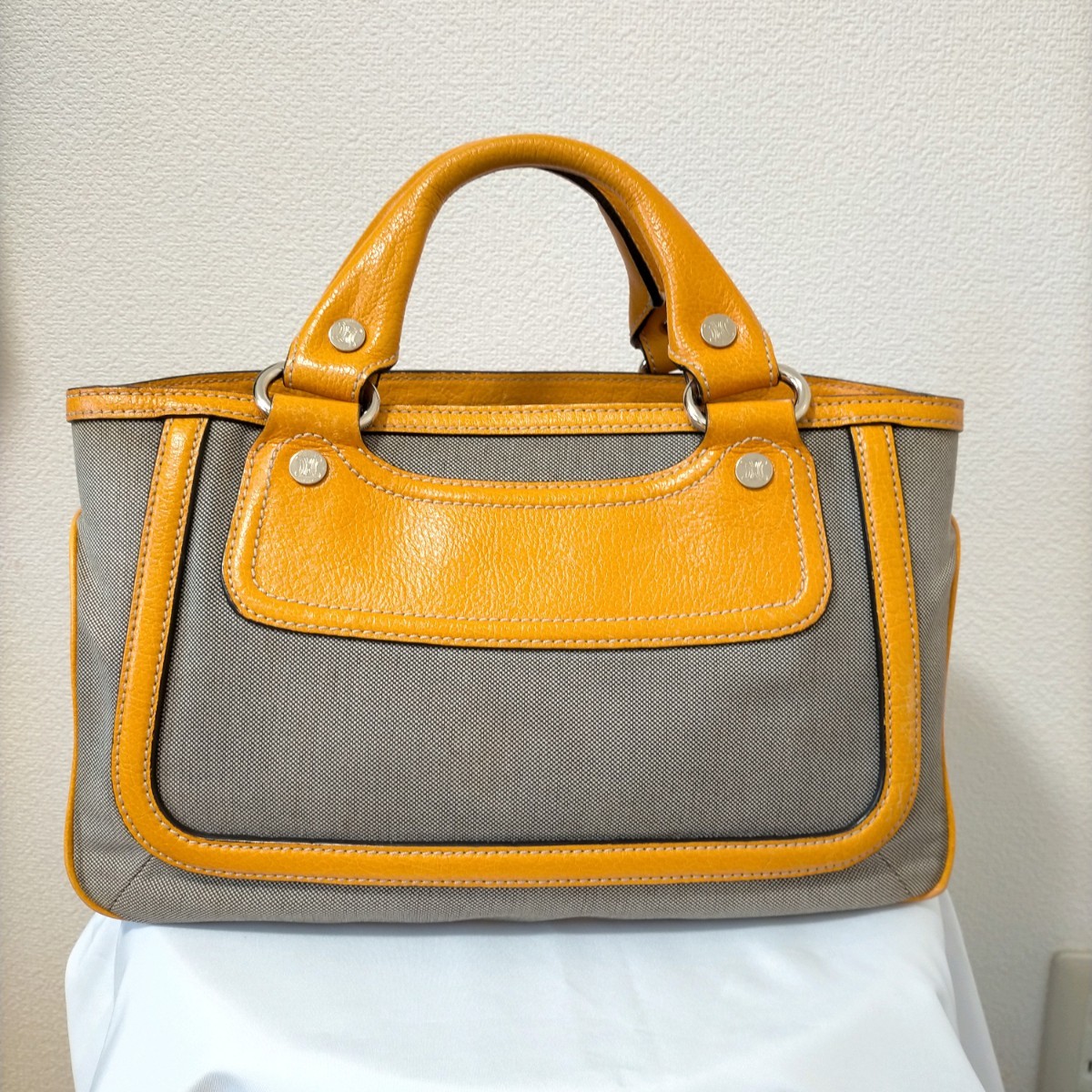 CELINE セリーヌ ハンドバッグ イエロー レア ULBwsfi7Bg