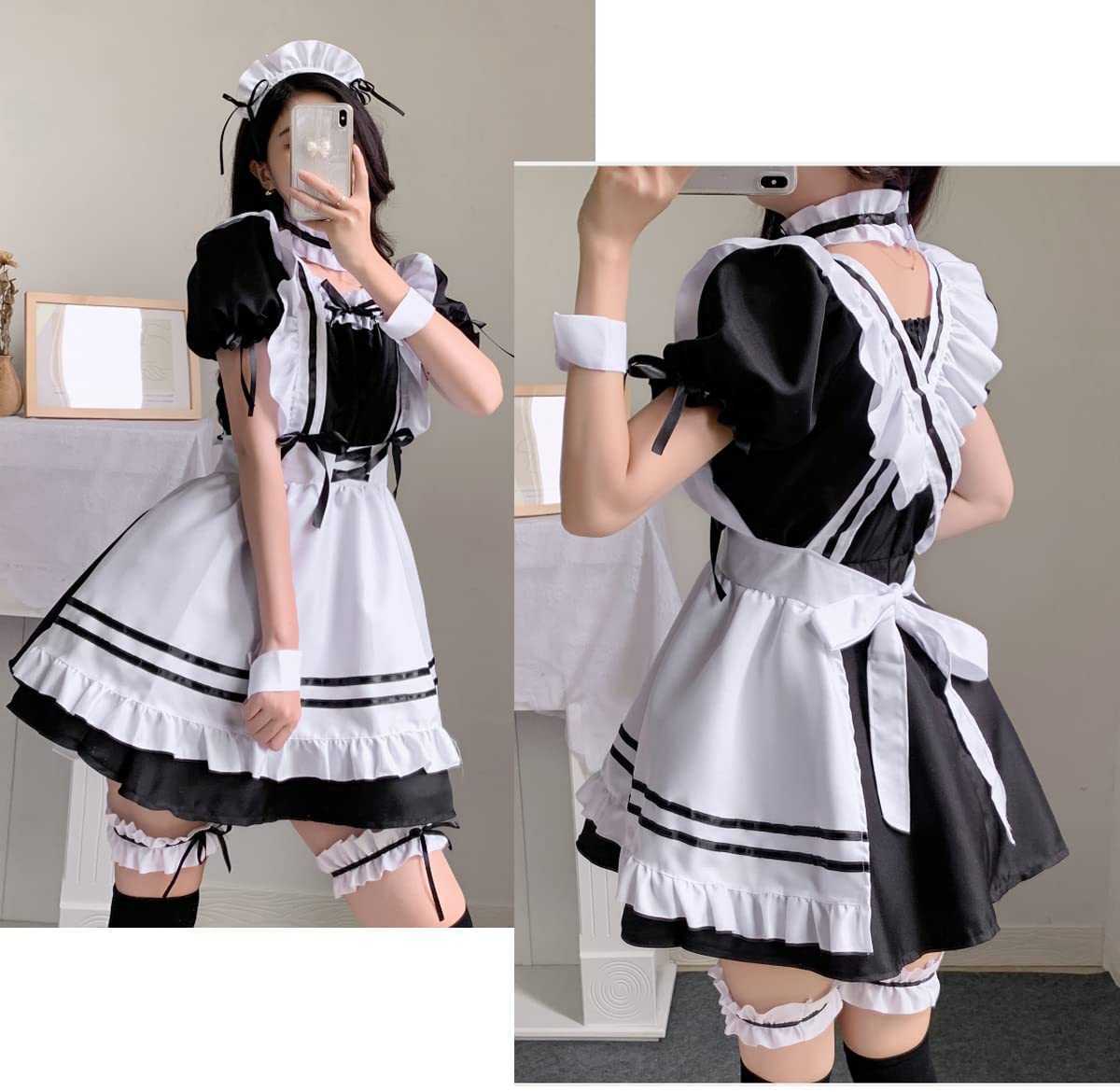 SALE 4XL 8点セット　メイドコスチューム　　メイド　コスプレ