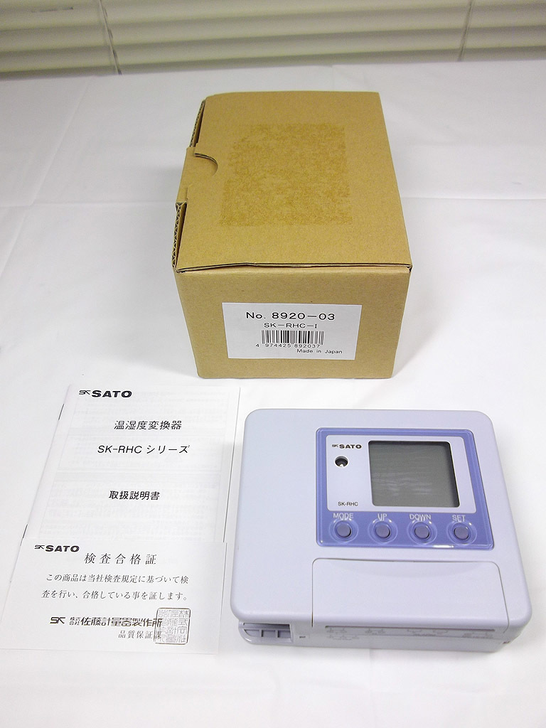 正規 温湿度変換器 佐藤計量器(SATO) (電流4~20mA出力) SK-RHC-I 表示器 環境測定器