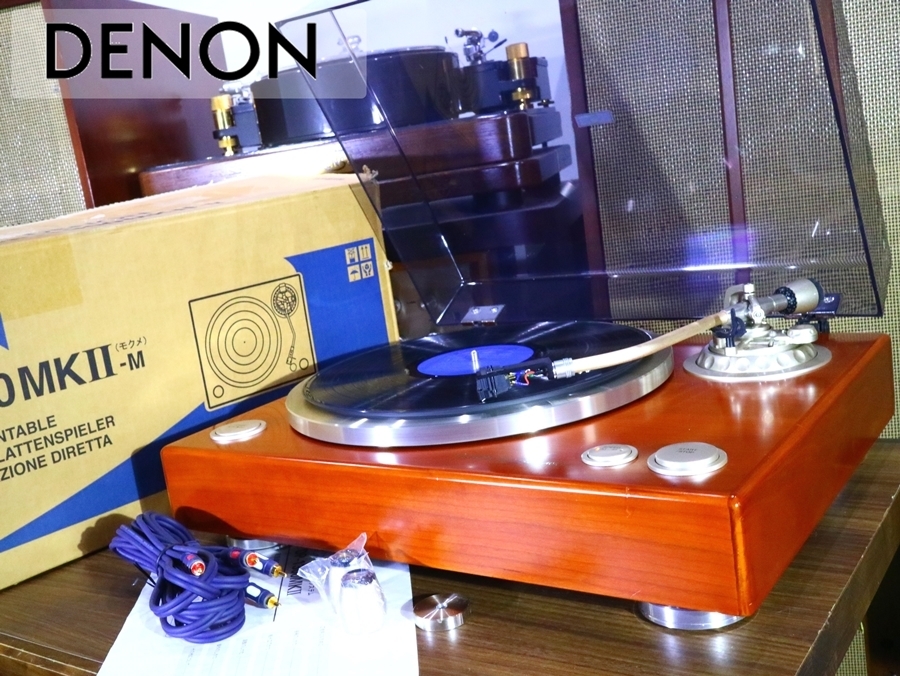 DENON DP-1300MKII レコードプレーヤー オプションウエイト/元箱等付属品多数 当社整備/調整済品 Audio Station_画像1