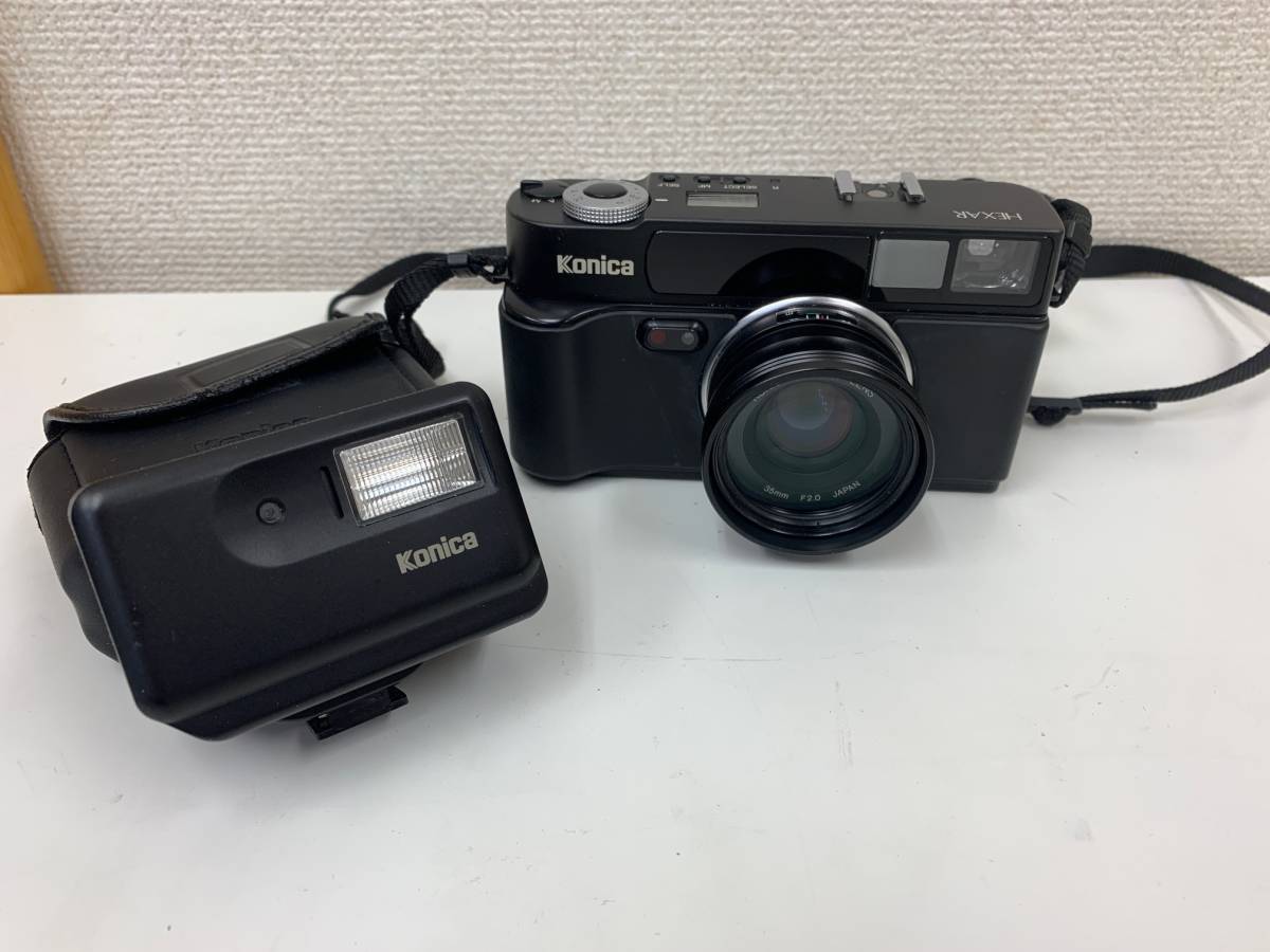 Konica コニカ HEXAR ヘキサー ブラック 35mm F2.0 HX-14 フラッシュ