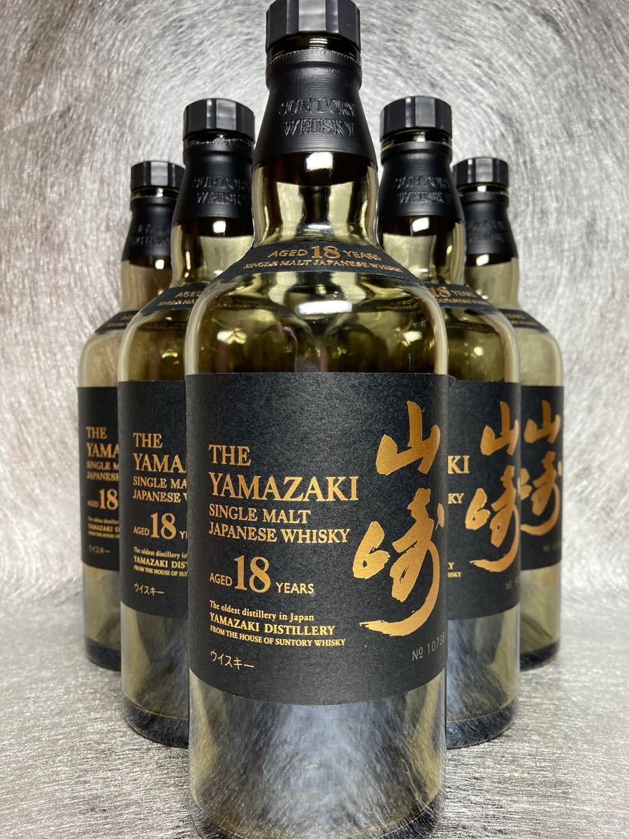 山崎18年〔国内正規品〕未洗浄空ビン6本セット メーカー納品用山崎18年