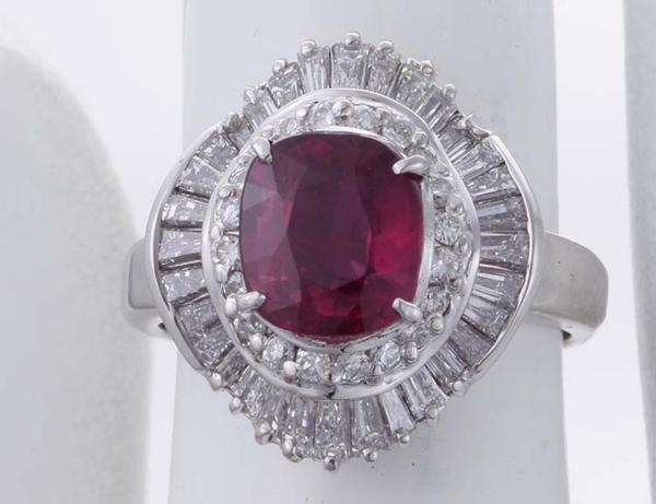 されました ヤフオク! - 至高のルビー250ct+ダイア1.39ctのPt900製12.5... し・バイク