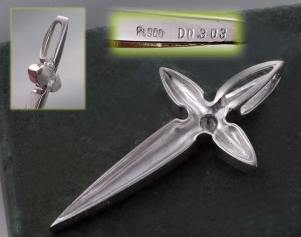 【大特価!!】 27818円 ☆一粒ダイア0.303ctのPt900製ロザリオ・6.6g/IP-4292 ダイヤモンド