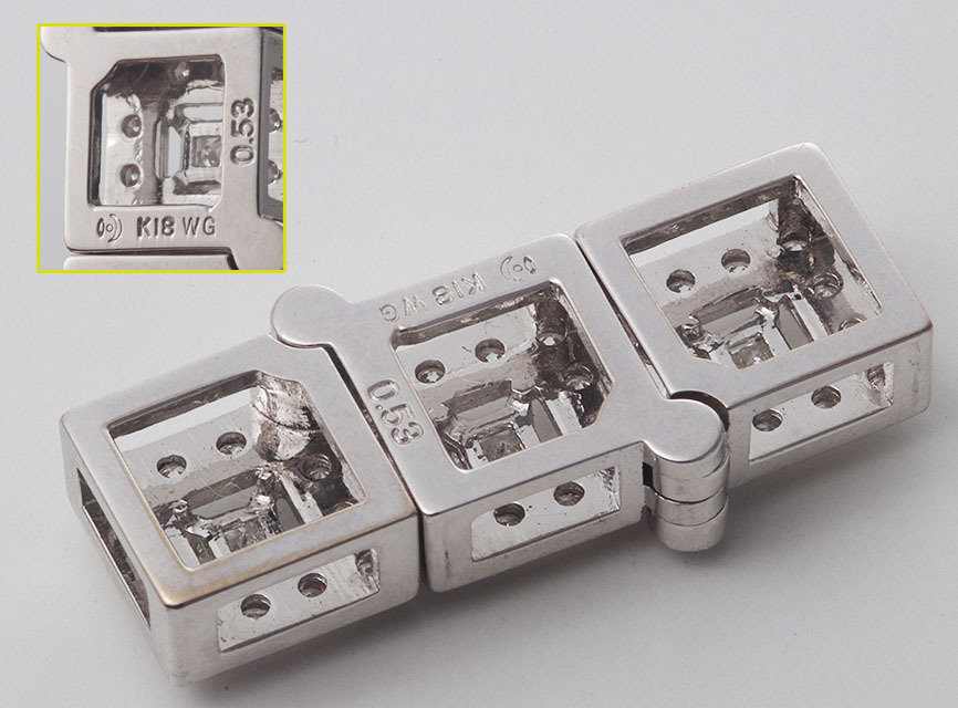 ネットで注文 ☆TASAKI-K18WG製ダイア計0.53ctの3WAYペンダント・4.7g/IP-6104 ネックレス、ペンダント、チョーカー