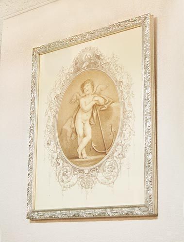 イタリア製 輸入雑貨 額絵 エンジェル アートフレーム 天使と錨 