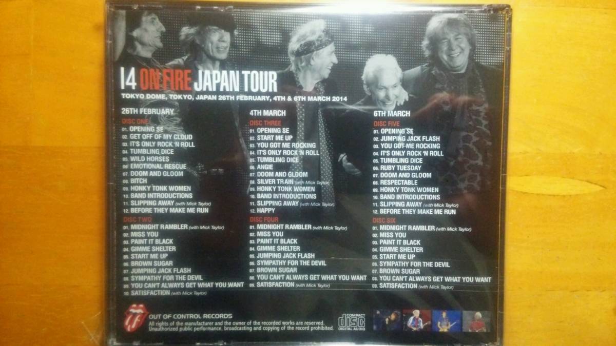 数量限定 完売 プレス 6CD ローリング ストーンズ THE ROLLING STONES 14 ON FIRE Live JAPAN TOUR ジャパンツアー Tokyo 東京ドーム