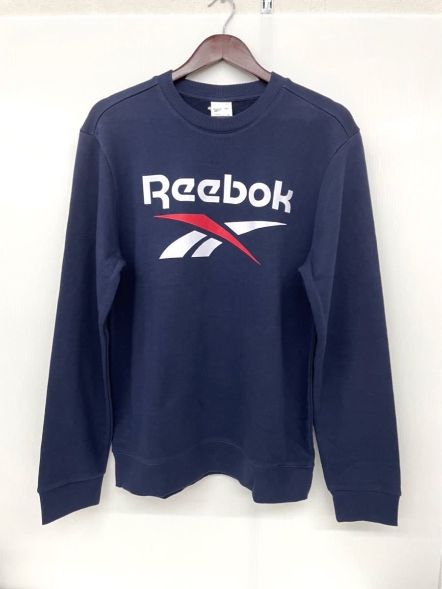 新品■Reebok リーボック メンズ トレーナー O ネイビー 177-183cm ロゴ GJ0527 大きいサイズ_画像2